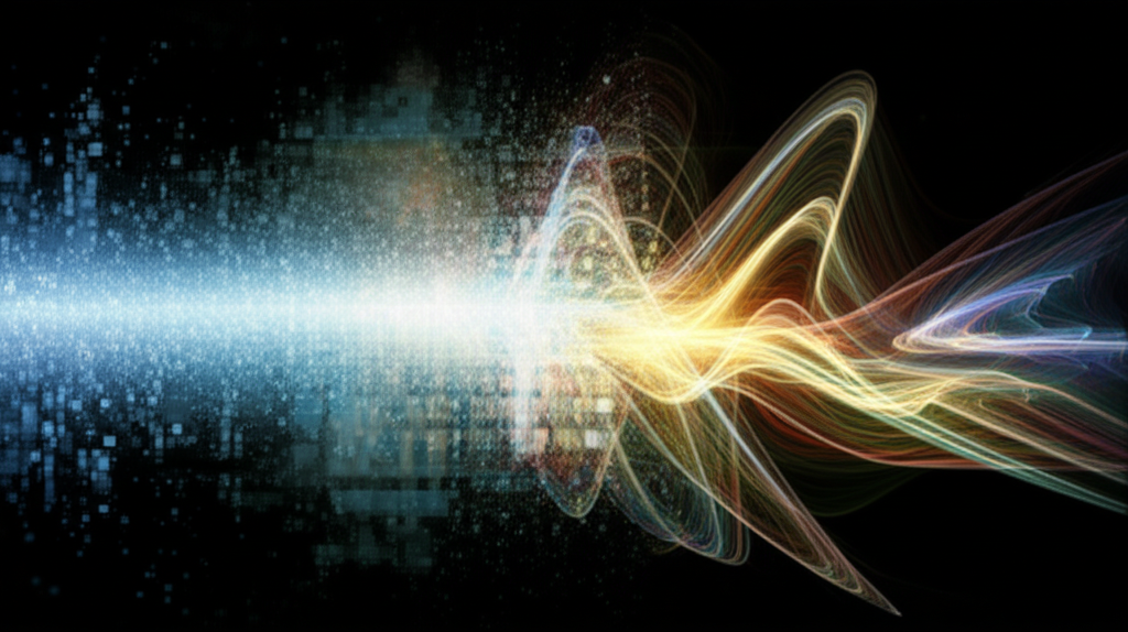 Abstract representation of evolving digital art